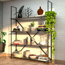 Estante Moderna Estilo Industrial Wooden