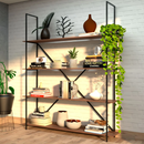 Estante Moderna Estilo Industrial Wooden