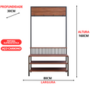 Sapateira Moderna Estilo Industrial Gamma