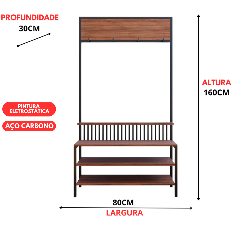 Sapateira Moderna Estilo Industrial Gamma