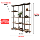 Estante Moderna Estilo Industrial Platinum