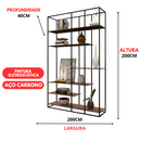 Estante Moderna Estilo Industrial Oasis