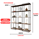 Estante Moderna Estilo Industrial Evidence