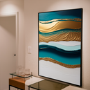 Quadro Decorativo Abstrato Marés Douradas