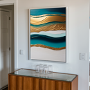 Quadro Decorativo Abstrato Marés Douradas