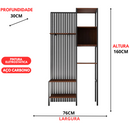 Sapateira Moderna Estilo Industrial Orion