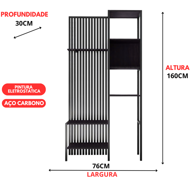Sapateira Moderna Estilo Industrial Orion