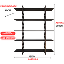 Estante Moderna Estilo Industrial Expanse
