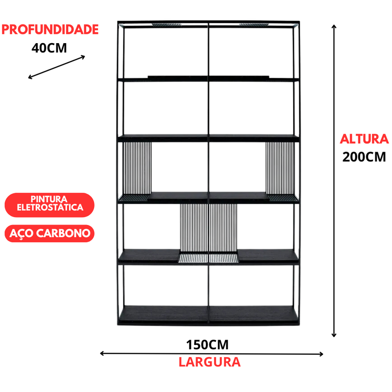 Estante Moderna Estilo Industrial Magnific