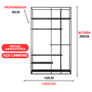 Estante Moderna Estilo Industrial Oasis